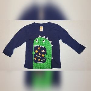 Gymboree Baby Boys Shirt 18-24Mo Long Sleeve Blue Halloween
